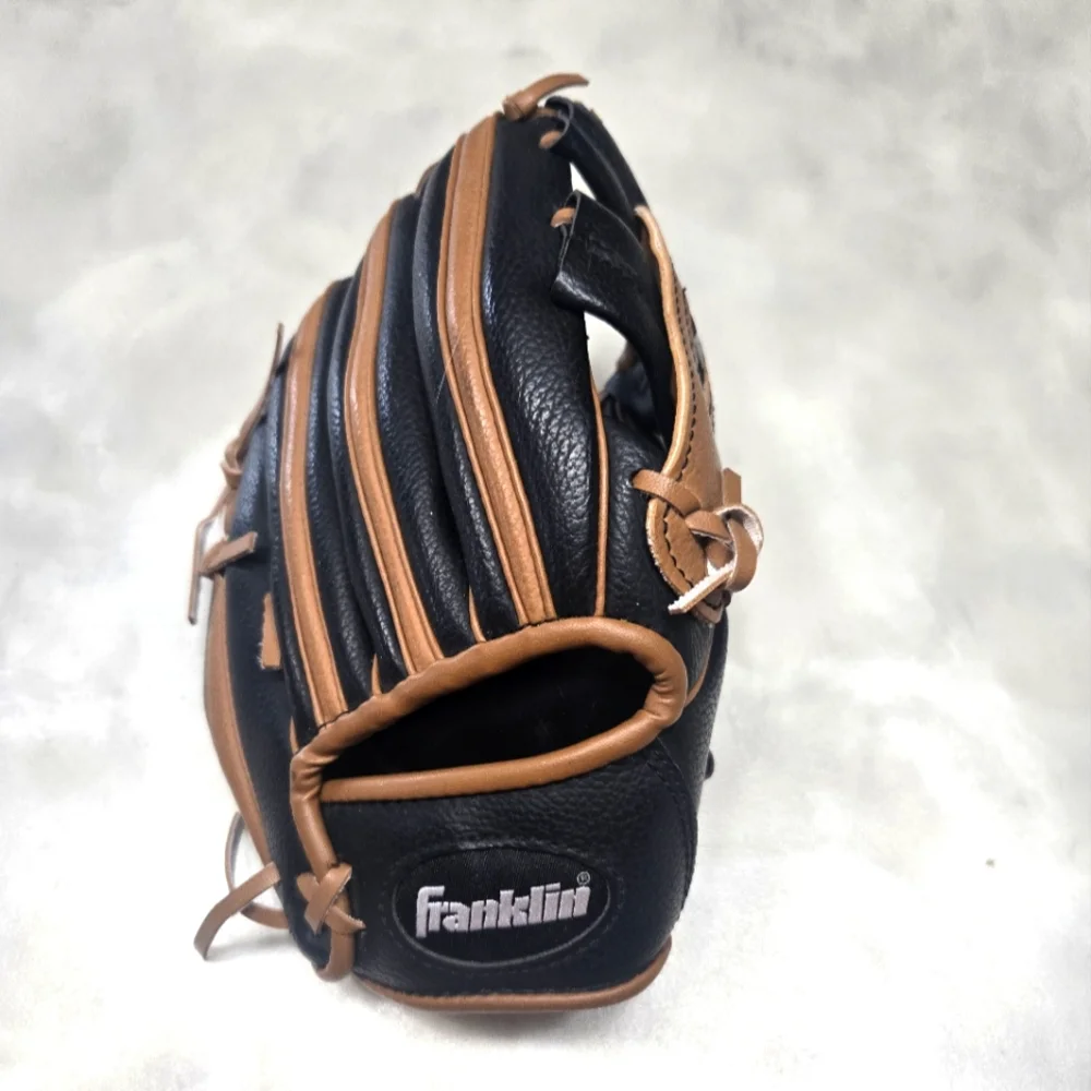Franklin RTP Baseball Glove Dura-Bond Lacing Youth Mitt Black Tan Ready to Play